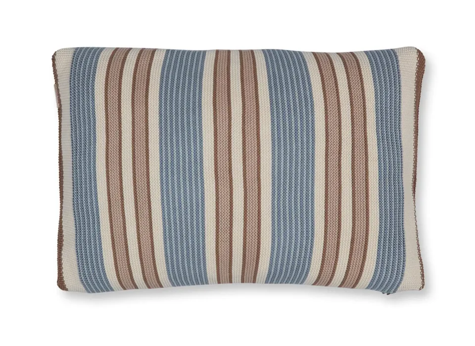 Pip Studio Bonsoir Combistripe pyntepute 40x60 cm blå stripet