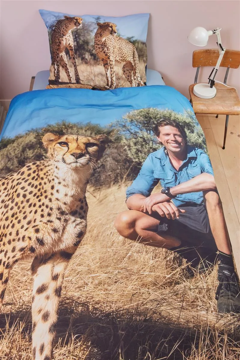 Freek Vonk Safari Survival dynetrekk 140x200 sand bomull