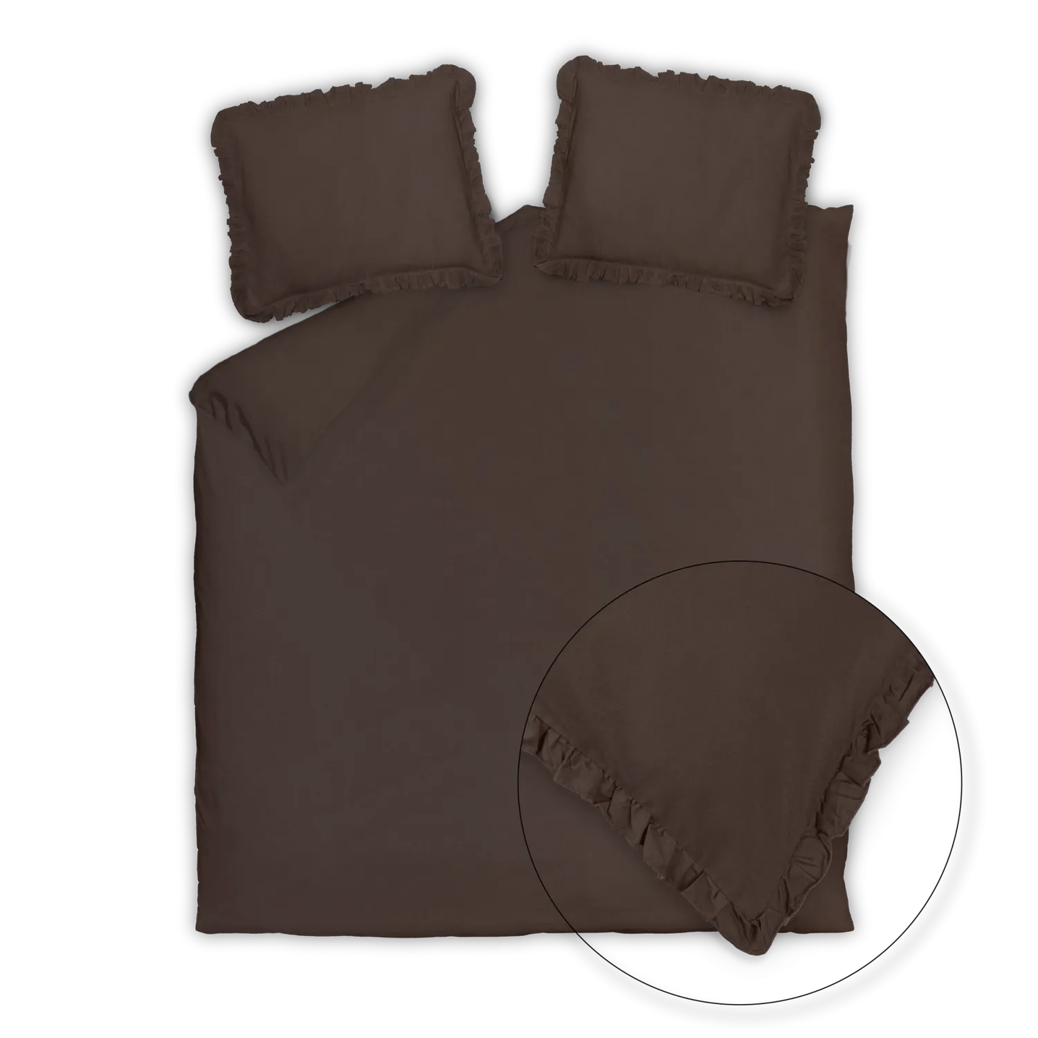 Vandyck Pure 83 sengetrekksett dark truffle percale