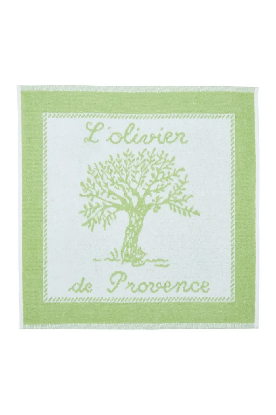 Coucke Olive Almond håndkle 50x50 olivengrønn bomull