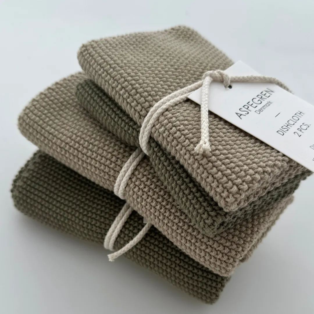 Aspegren Denmark Solid kjøkkenhåndkle Olive 40x50 cm økologisk bomull