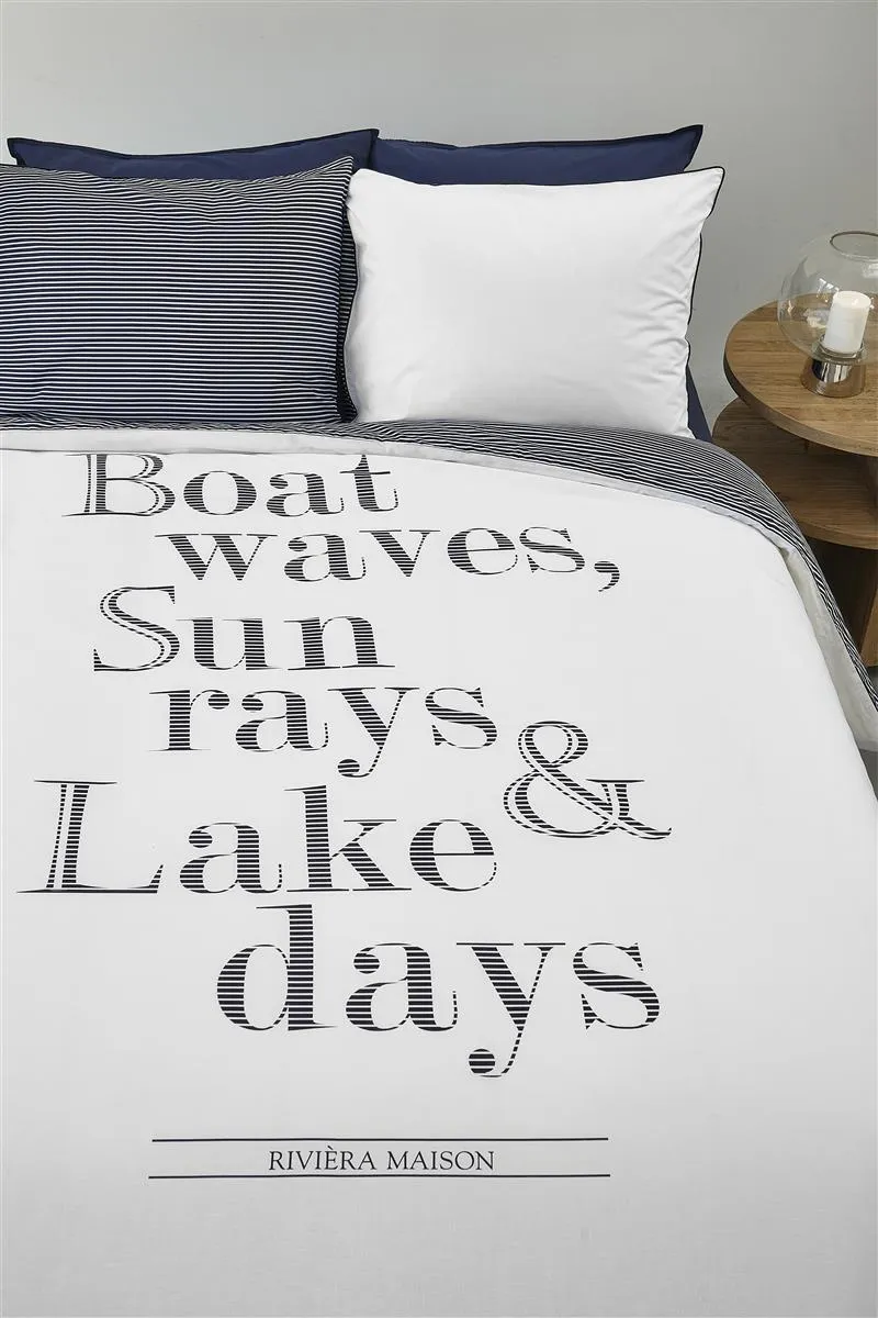 Rivièra Maison Lake Days dynetrekk 240x200 marineblå
