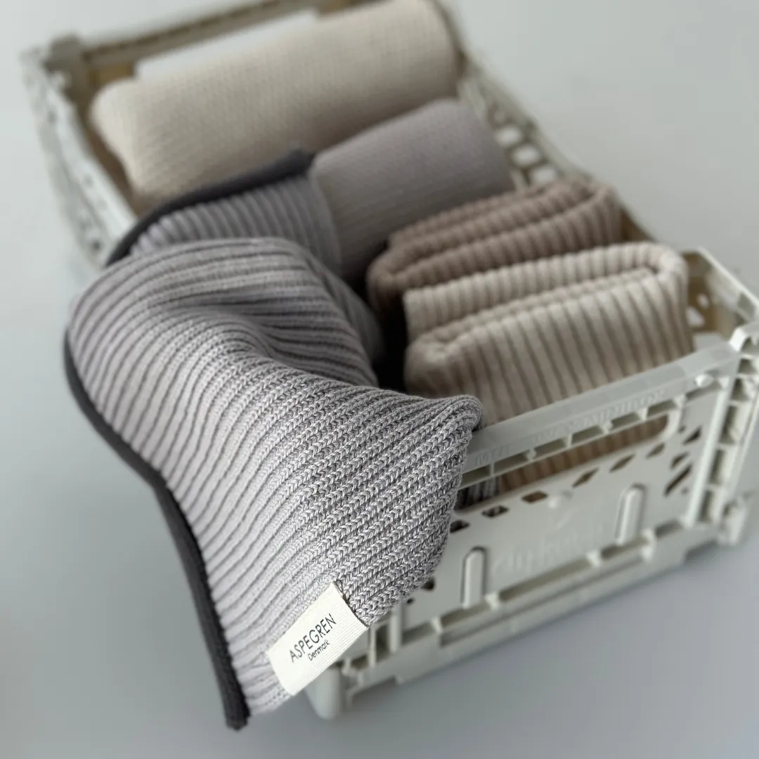 Aspegren Denmark Ripple klut 26x26 dove økologisk bomull