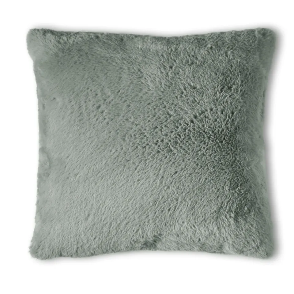 KAAT Amsterdam Cuddle Cloud pyntepute 50x50 cm grågrønn fuskepels