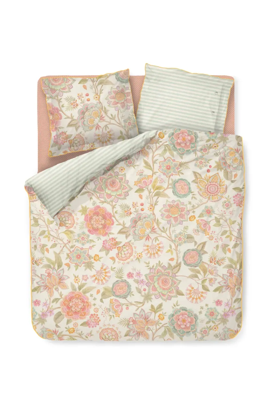 Pip Studio Bombay Bold dynetrekk offwhite 140x200cm bomull