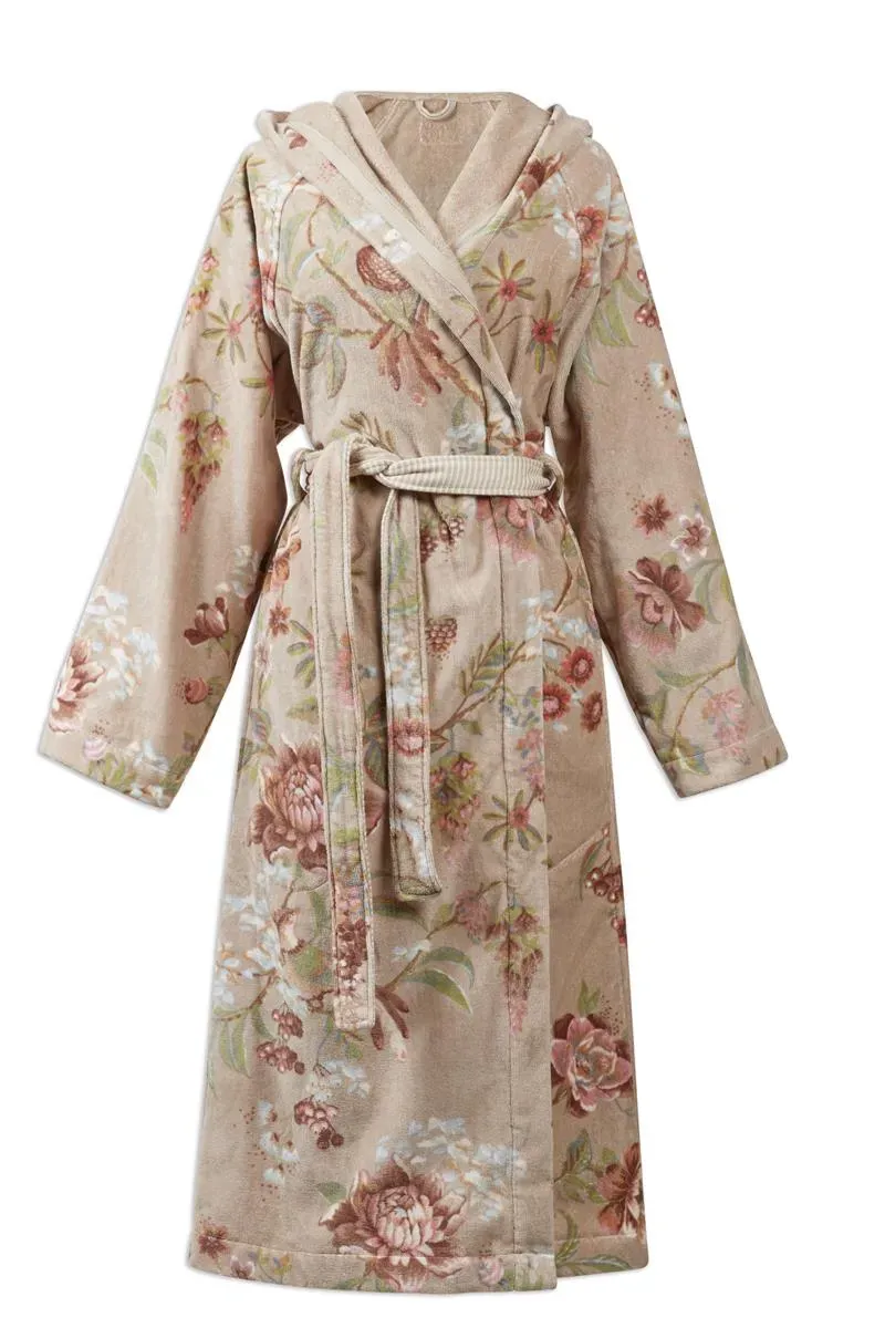 Pip Studio Secret Garden badekåpe khaki blomster