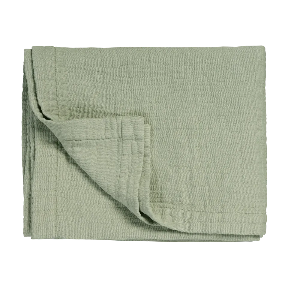 Vandyck Pure 68 sengeteppe smoke green 160x250 bomull