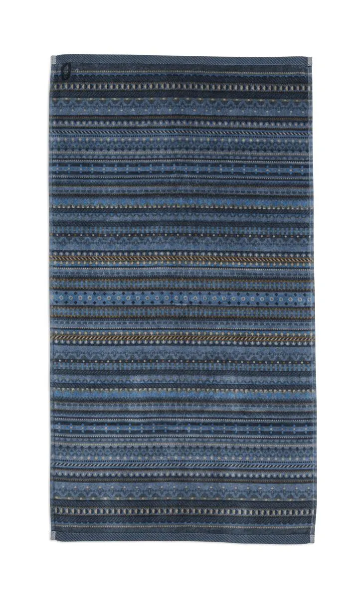 Pip Studio Geometric Print badehåndkle mørkeblått 70x140