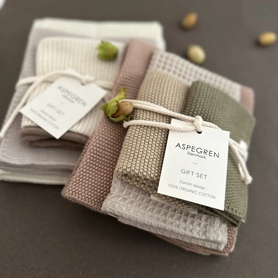 Aspegren Denmark Kitchen Gift Set Eggnog kjøkkensett 3-pk natur