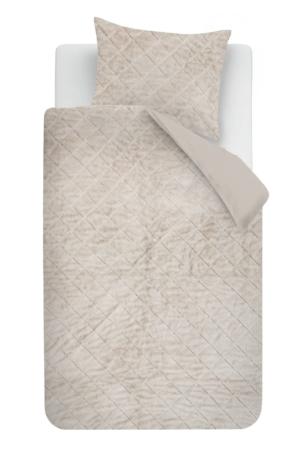Rivièra Maison Dreamfur dynetrekk 140x200 sand myk plysj