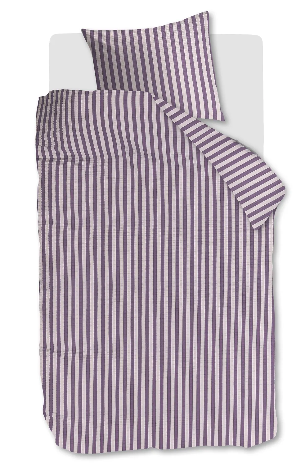 Beddinghouse Veya dynetrekk 140x200 mauve seersucker