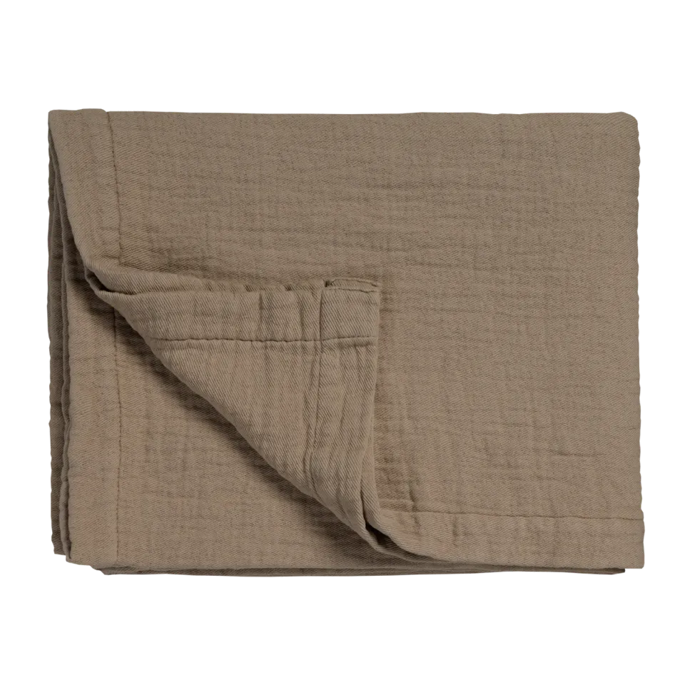 Vandyck Pure 68 sengeteppe pledd taupe 160x250 bomull