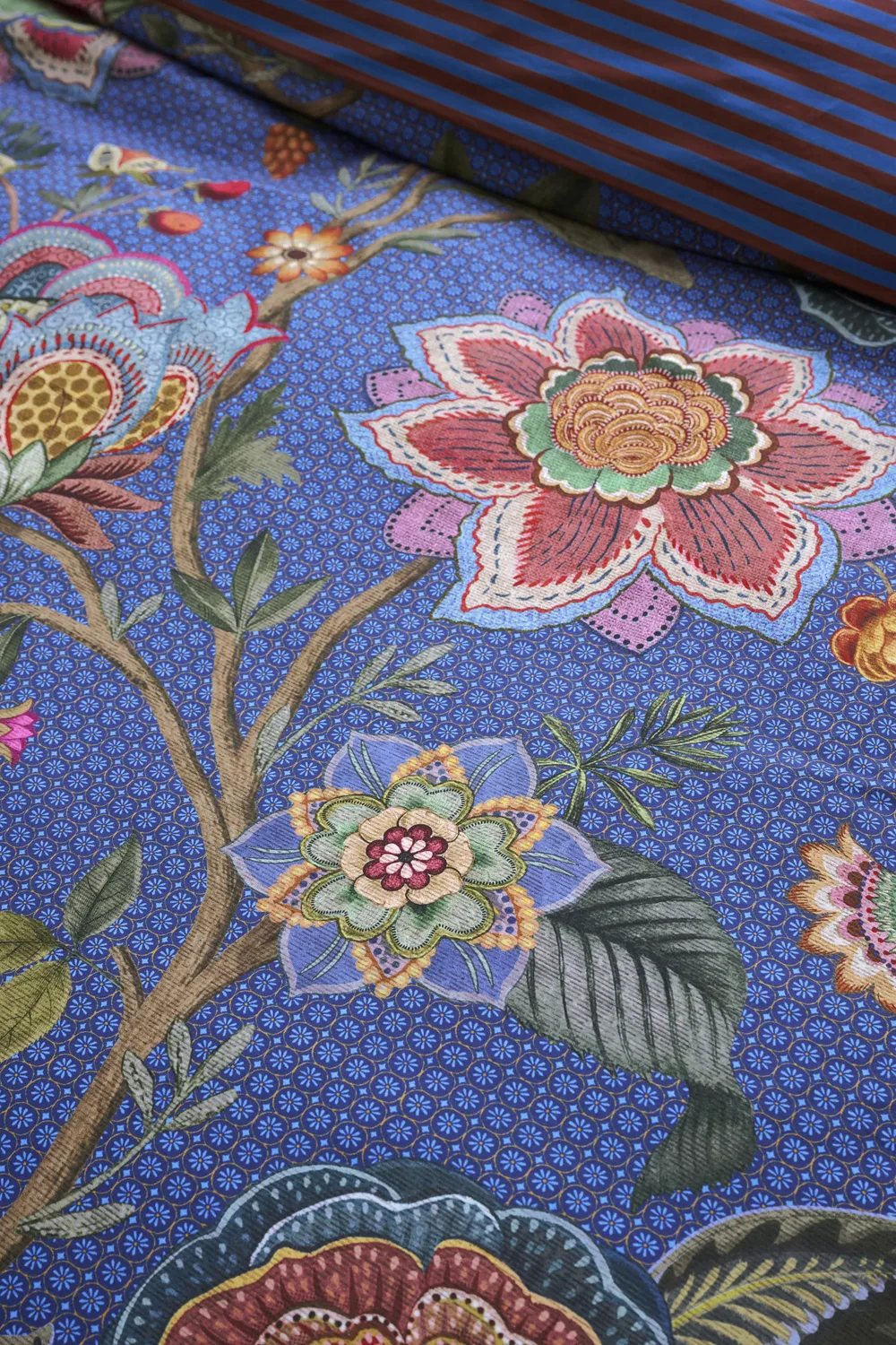 Pip Studio Bombay Bold dynetrekk 140x200 mørkeblå perkal