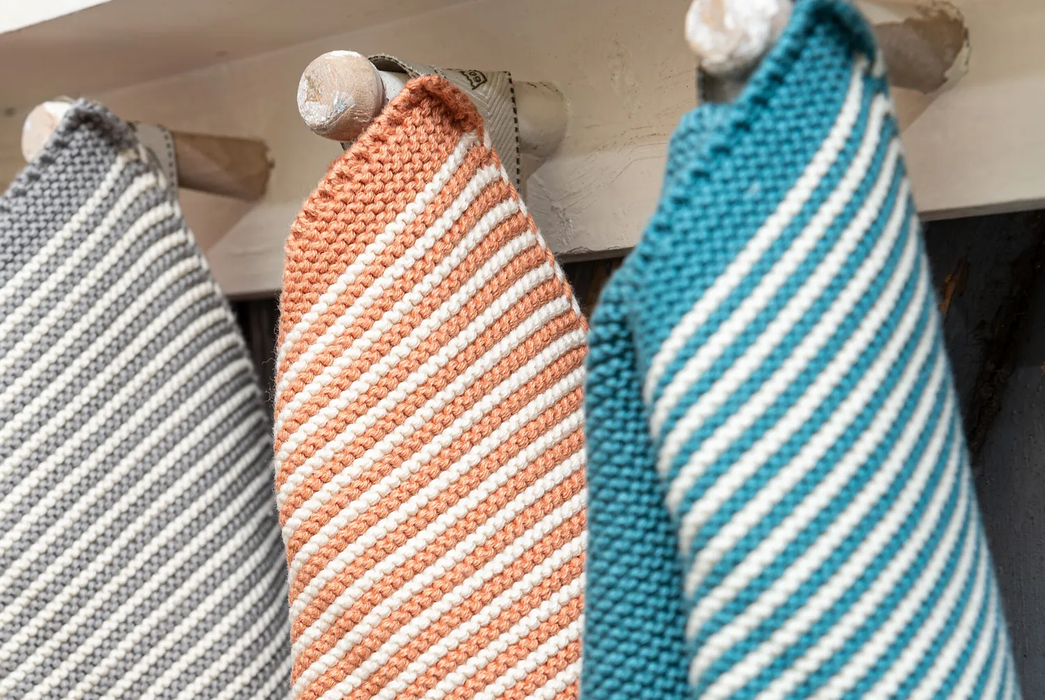 Solwang Design natur grå stripe klut 2-pk økologisk