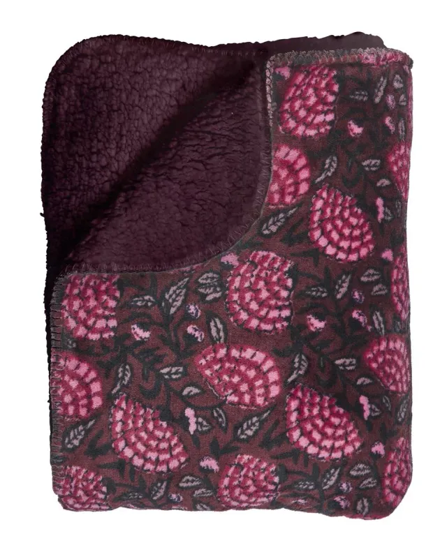 KAAT Amsterdam Odin pledd 130x170 cm rosa teddy