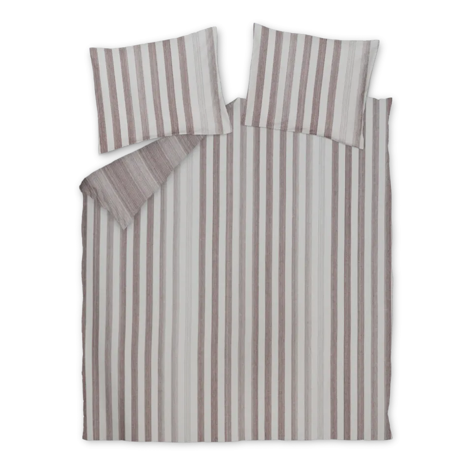 Vandyck Home Brenta dynetrekksett flanell brun 140x200