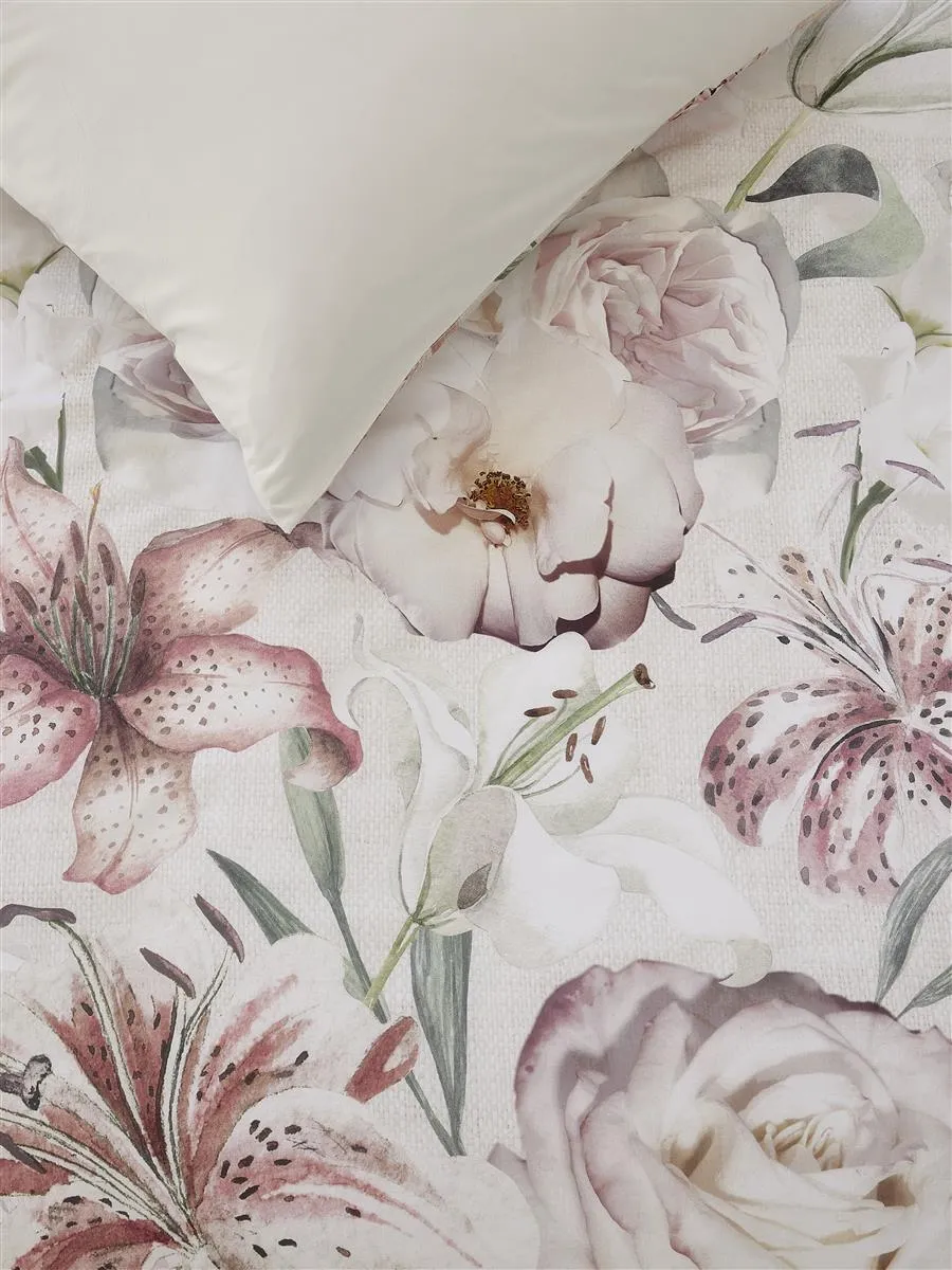 Riviera Maison Lily Love sengetøy 140x200 cm rosa blomstret