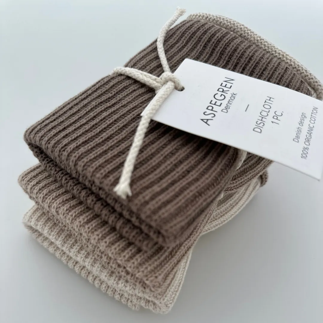 Aspegren Denmark Ripple Truffle oppvaskklut 26x26 cm økologisk