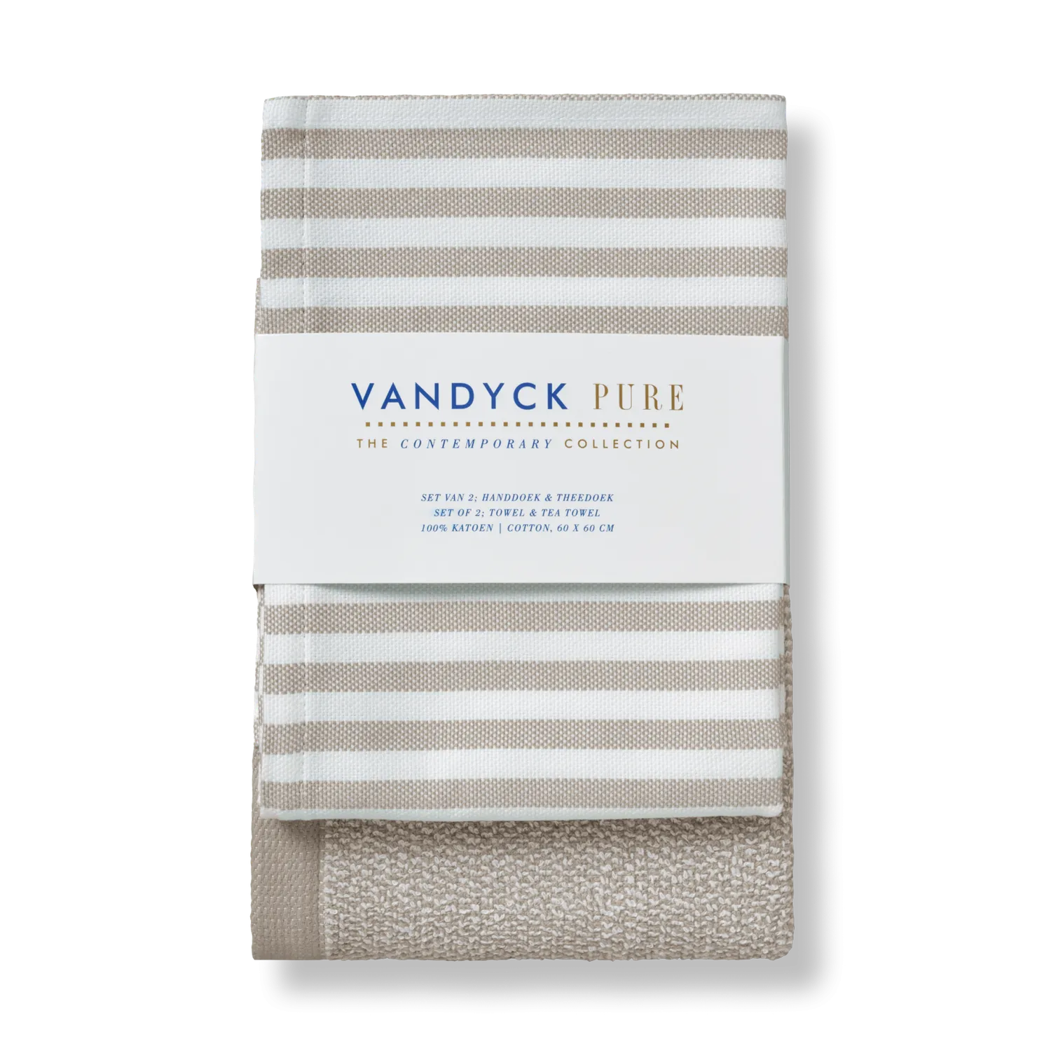Vandyck Pure Kitchen kjøkkensett 60x60 stone bomull