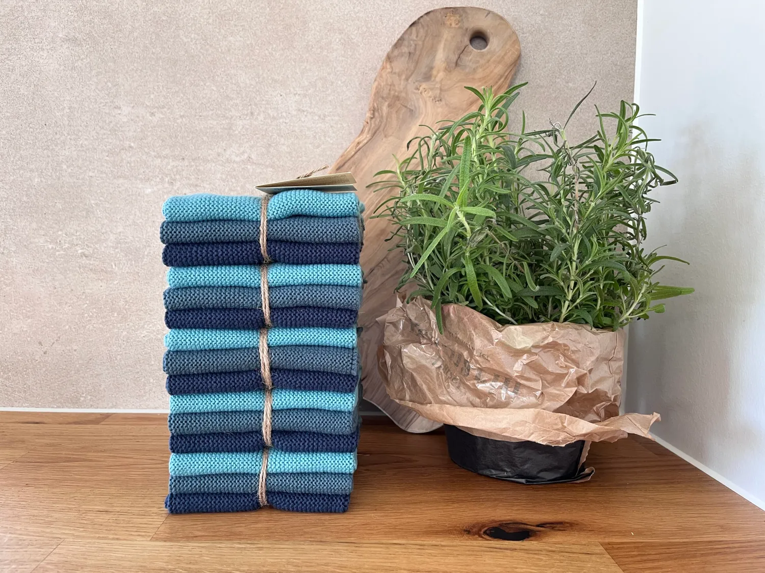 Solwang Design Blue Peacock klut økologisk 3 stk
