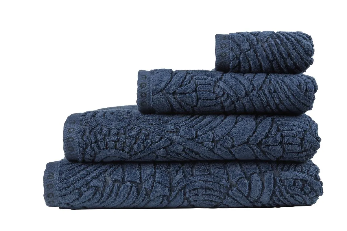 MOOOI Dodo Pavone badehåndkle 70x140 indigo bomull