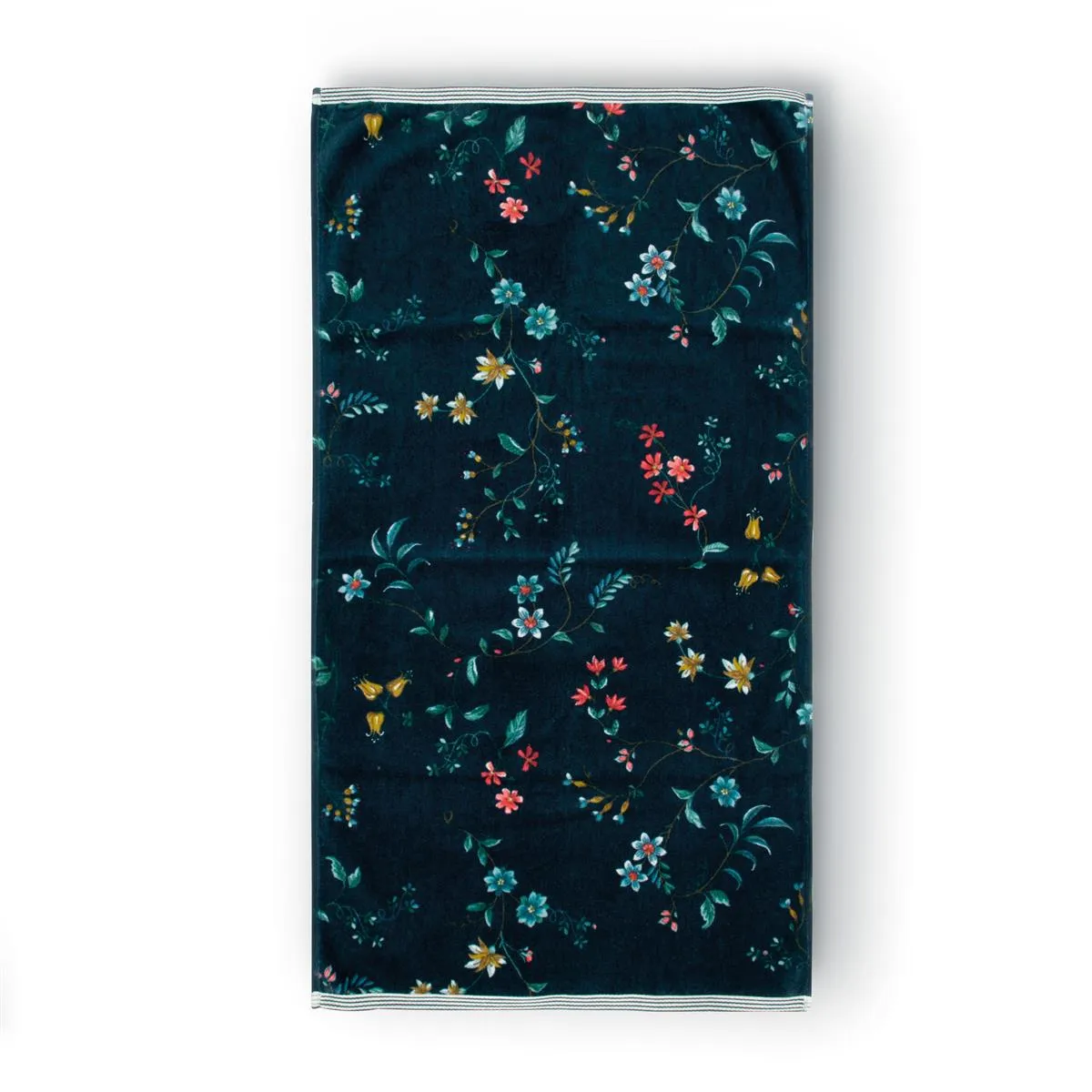 Pip Studio Les Fleurs vaskeklut 22x16 cm mørkeblå blomster