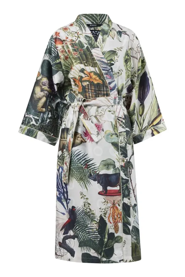 MOOOI Menagerie Kimono morgenkåpe S-M elfenben