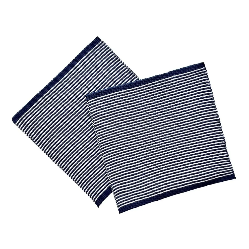 Solwang Design kjøkkenklut navy stripe 2 stk økologisk