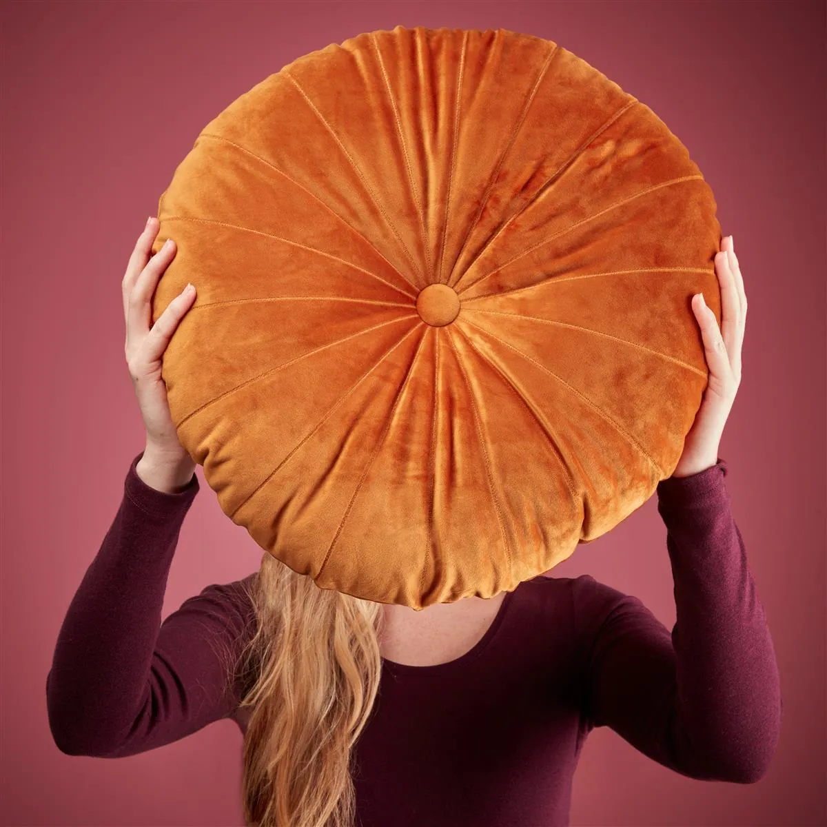 KAAT Amsterdam Mandarin pute oransje dia 40 cm fløyel