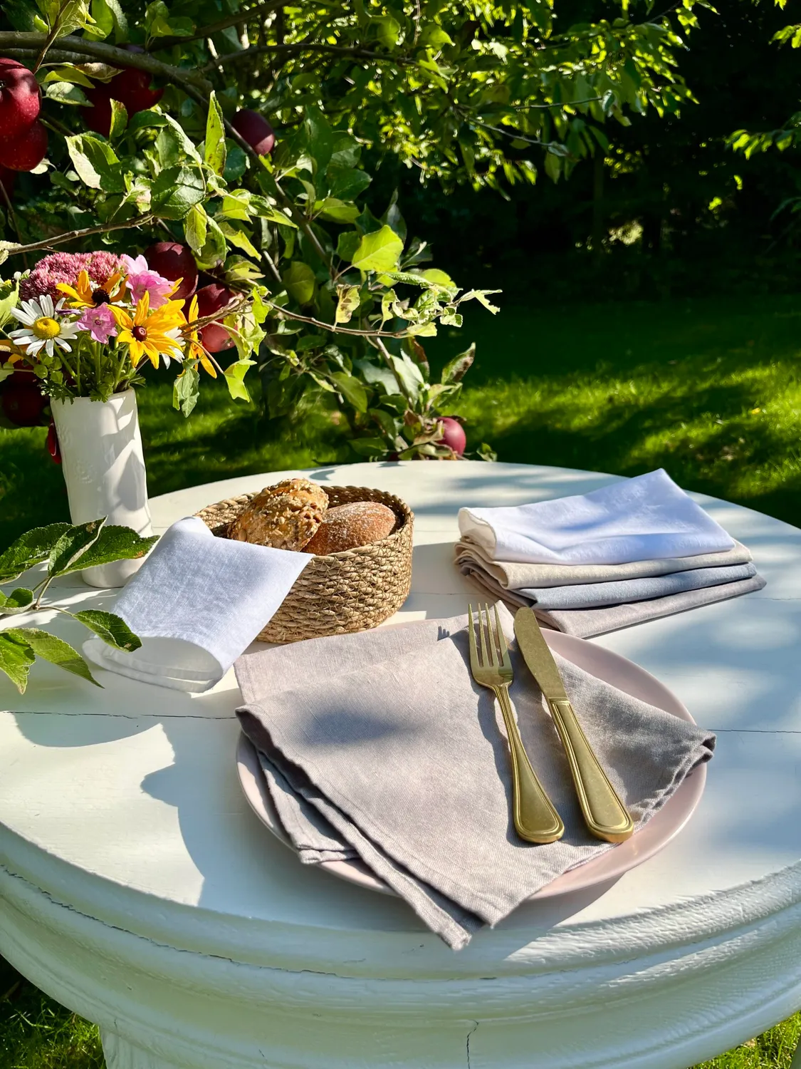 Solwang Design munnserviett lin bomull natur 1 stk