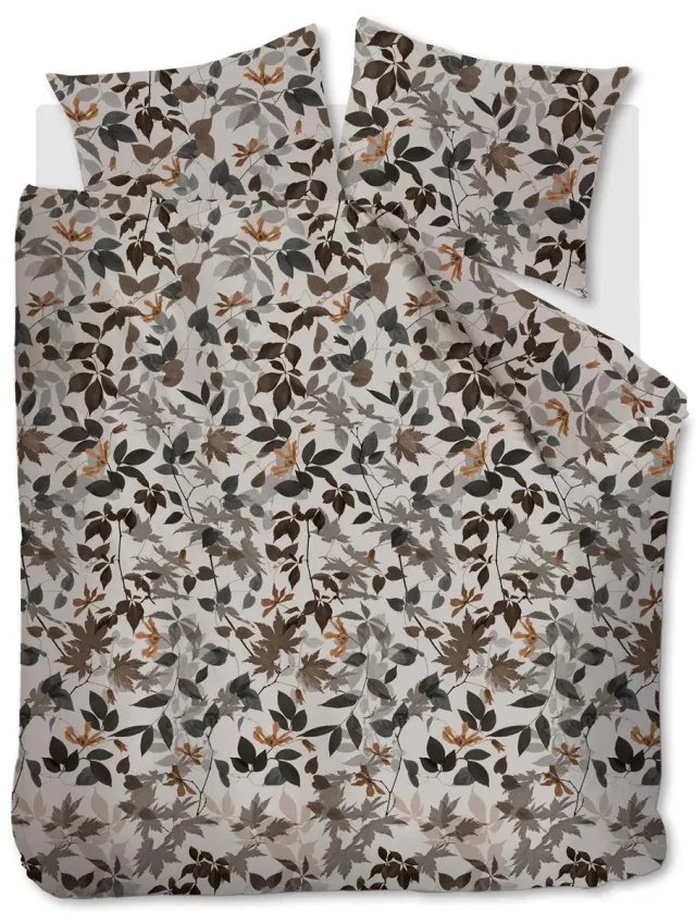Beddinghouse Gigi dynetrekk 200x200 naturel blader