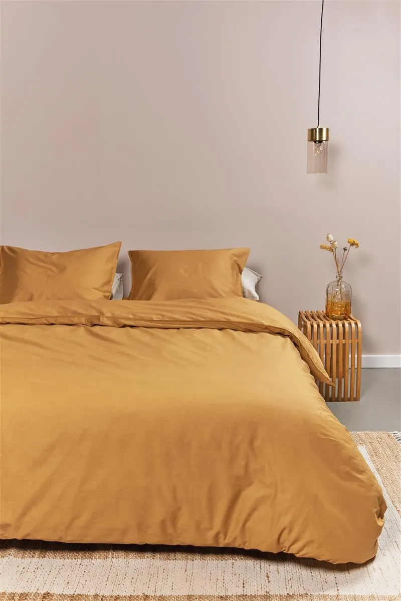 Ambiante Cotton Uni dynetrekk 140x200 oker bomull