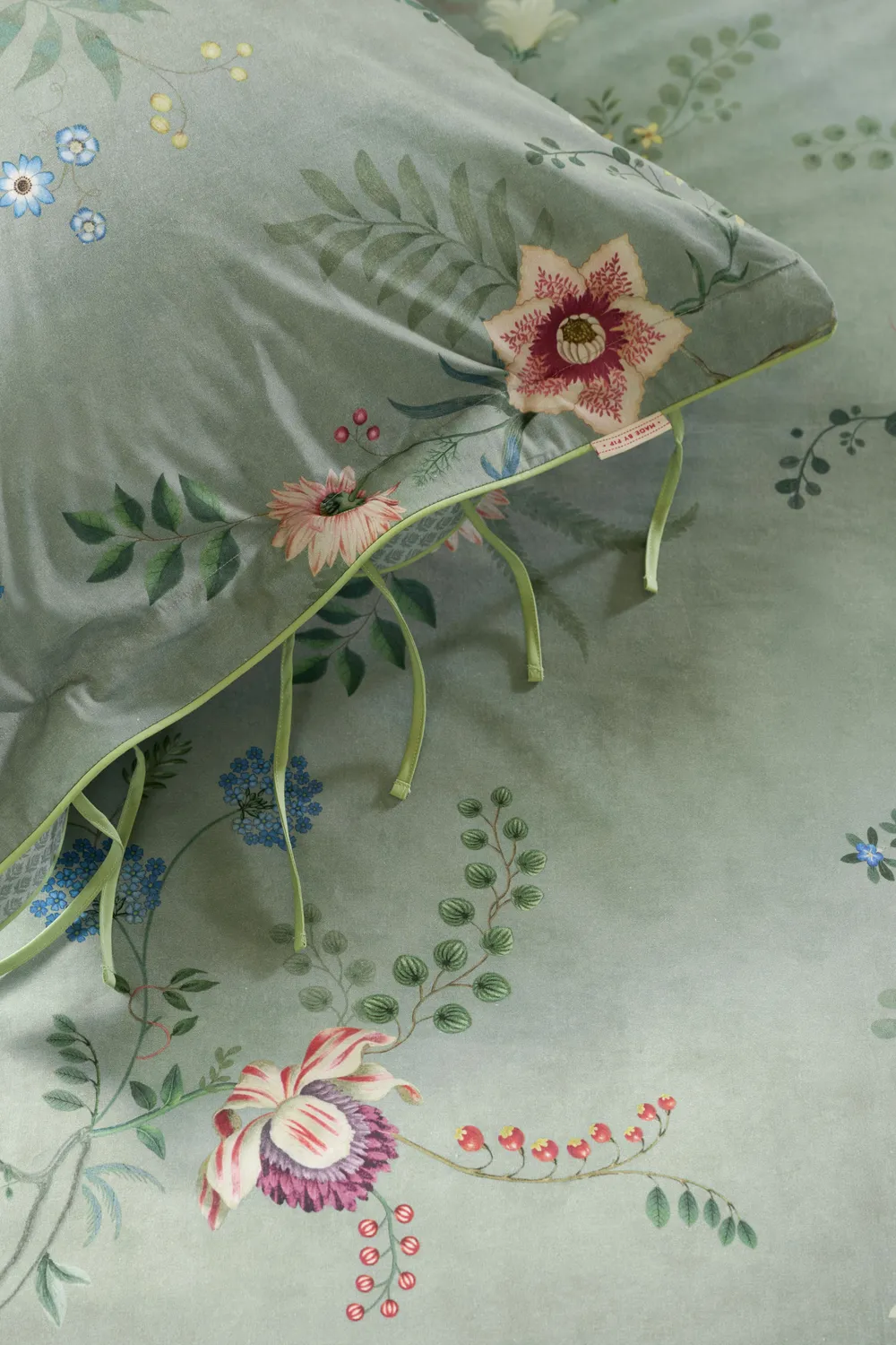 Pip Studio Everbloom dynetrekk 140x200 grønt blomster