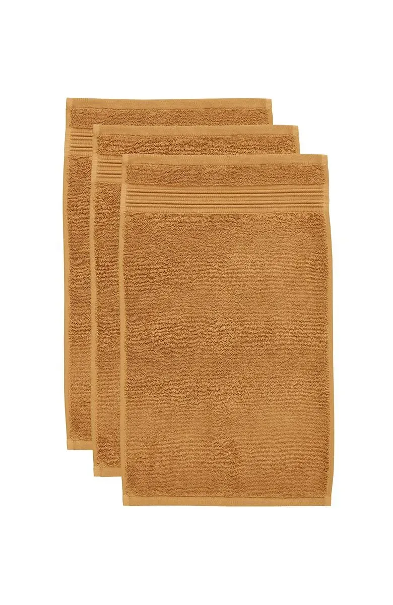 Beddinghouse Sheer gjestehåndkle 30x50 oker 600g 3-pk