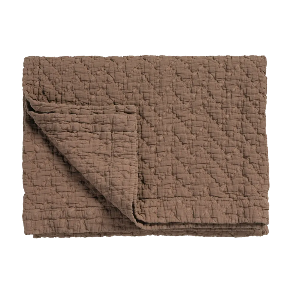 Vandyck Pure 10 sengeteppe brownie bomull 60x70