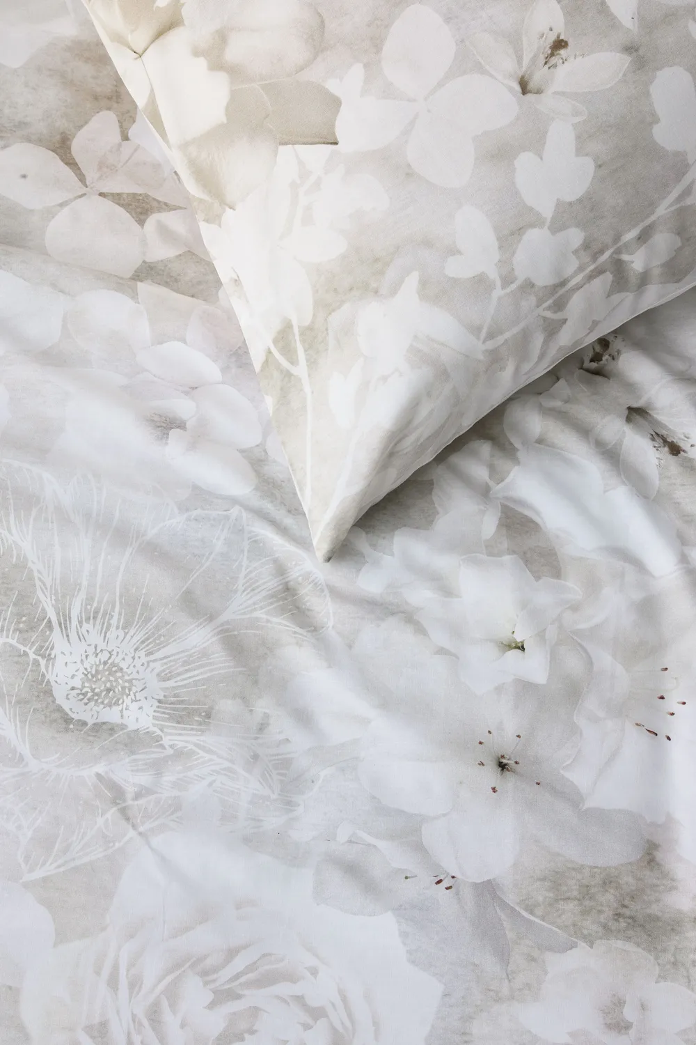 Riviera Maison Bella dynetrekk 140x200 naturel blomster