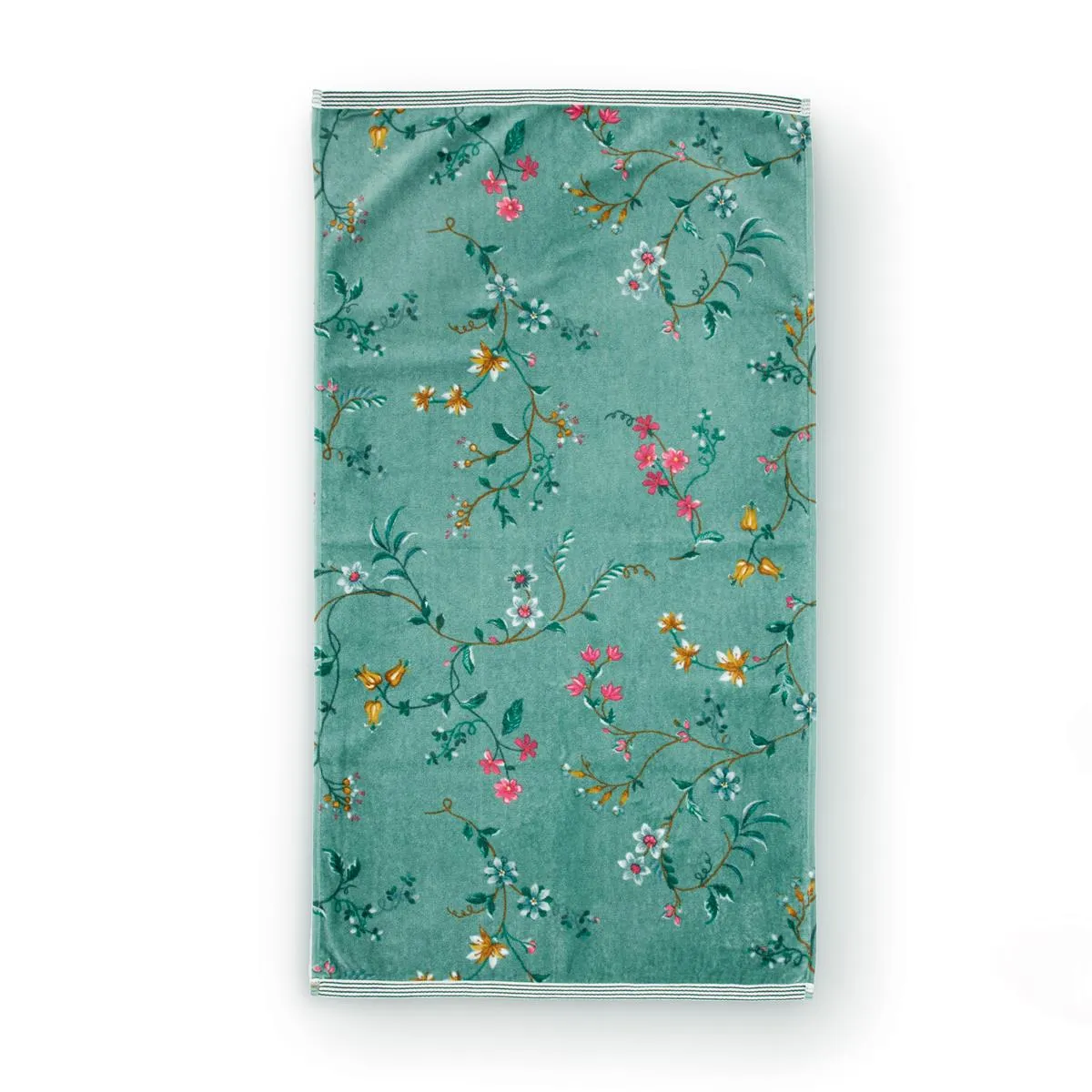 Pip Studio Les Fleurs badehåndkle grønn 70x140