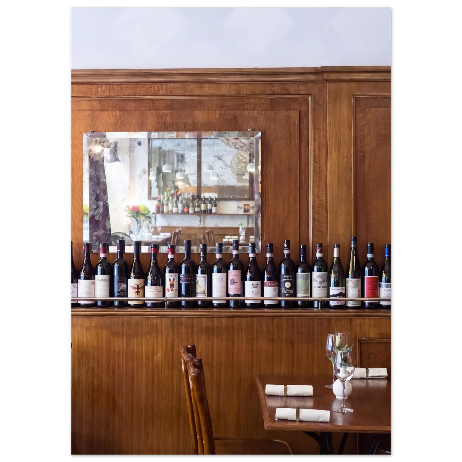 Hellstrøm Osteria Ferrara mirror kunsttrykk 40x60 cm halvblank