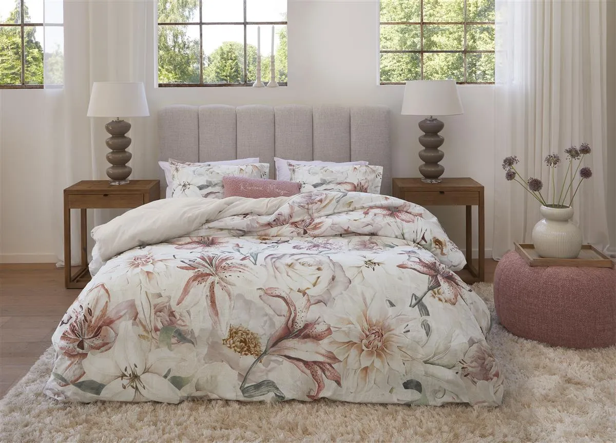 Riviera Maison Lily Love sengetøy 140x200 cm rosa blomstret