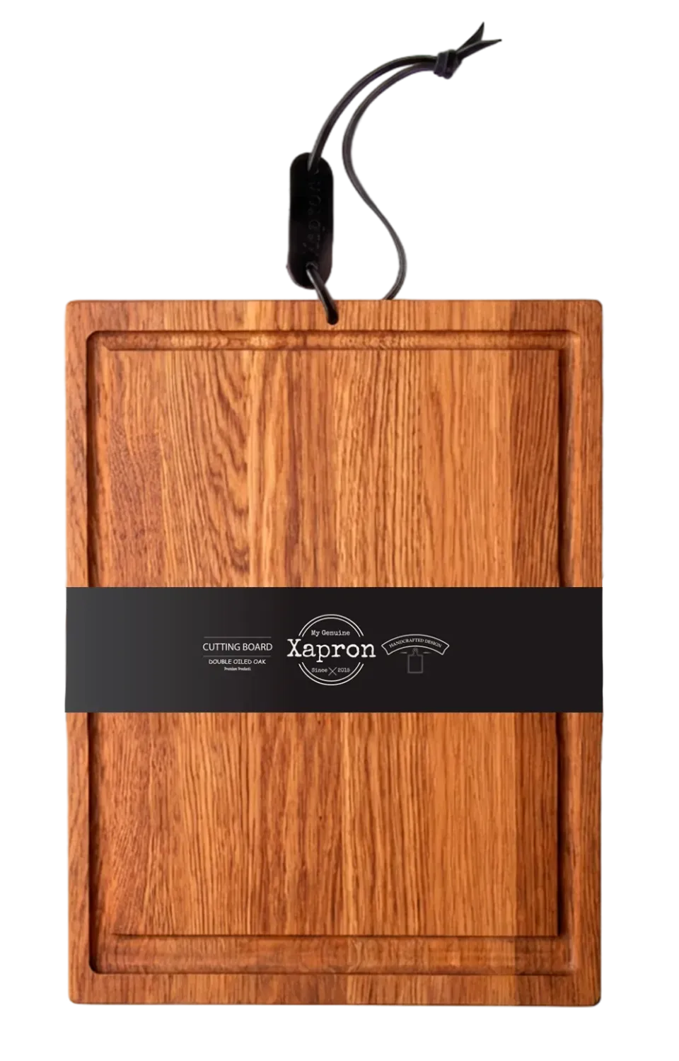 Xapron Juice skjærebrett i eik 35x24 cm saftgrøft