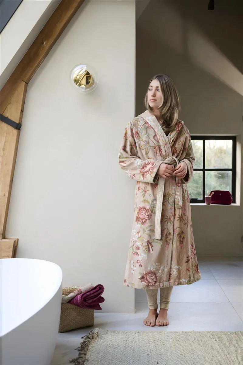 Pip Studio Secret Garden badekåpe khaki blomster