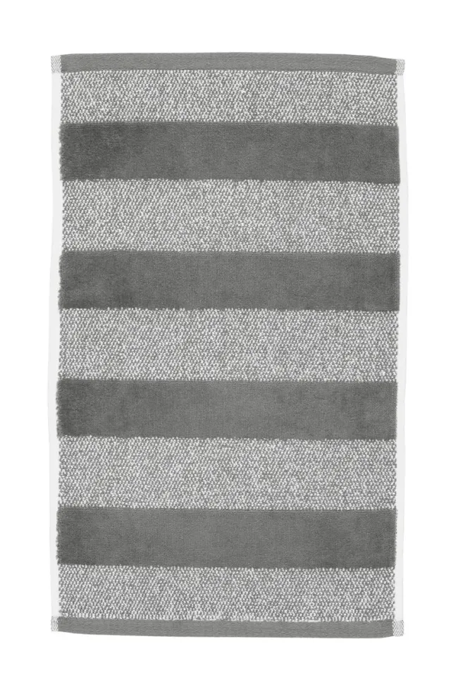 Beddinghouse Sheer Stripe gjestehåndkle 50x30 cm antrasitt bomull