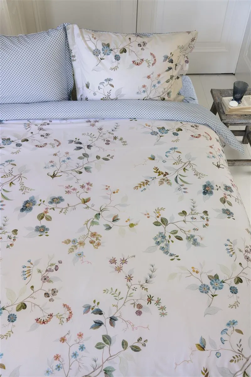 Pip Studio Kawai Flower dynetrekk 140x200 hvit perkal