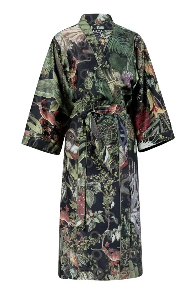 Moooi Menagerie Kimono morgenkåpe raven sateng