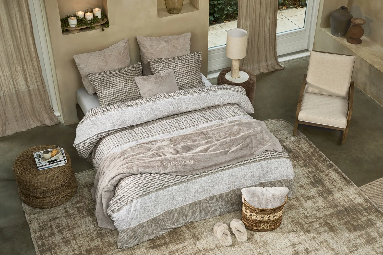 Rivièra Maison Tailor dynetrekk 200 sand stripe