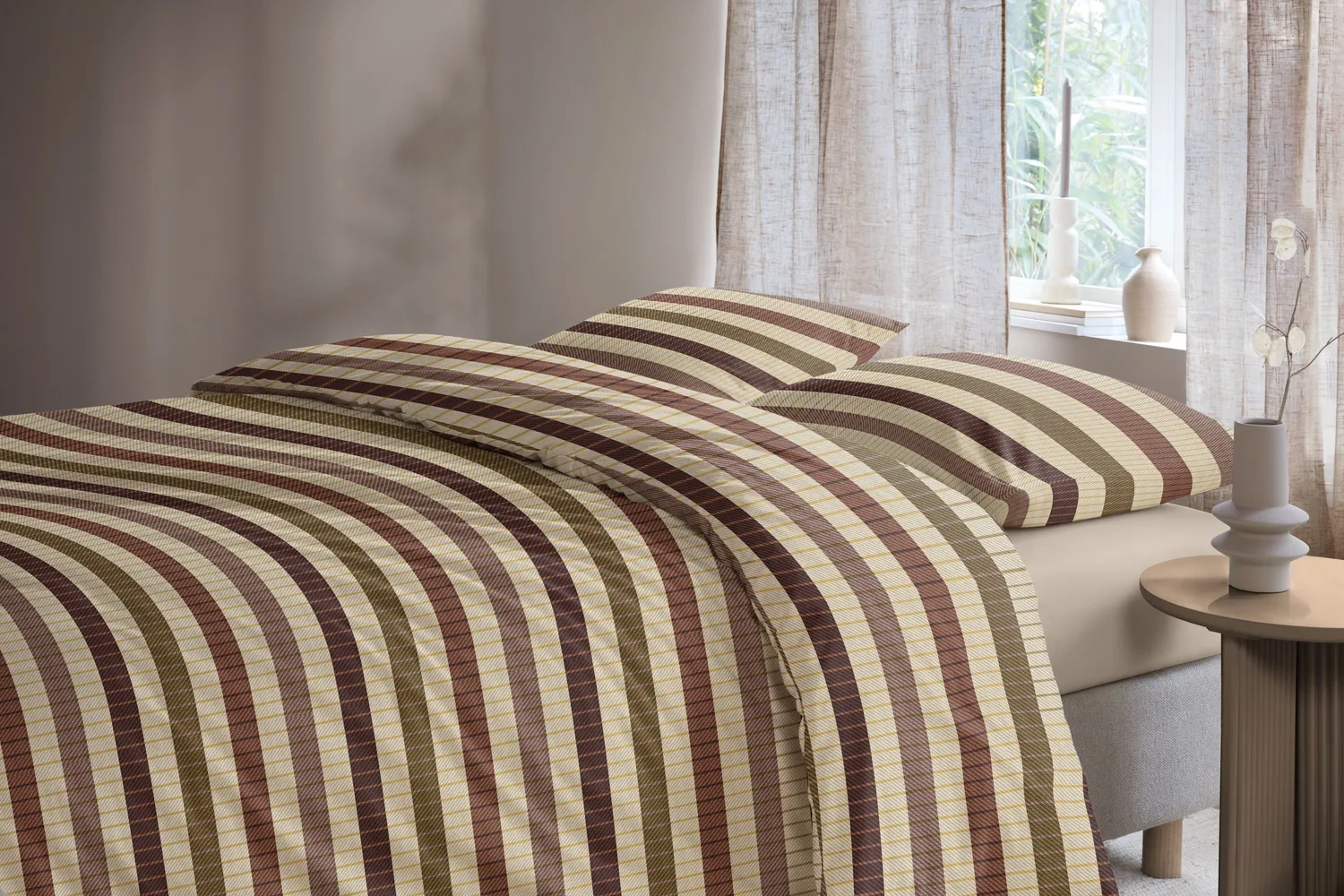 Beddinghouse Bo dynetrekk 140x200 cm terra flanell