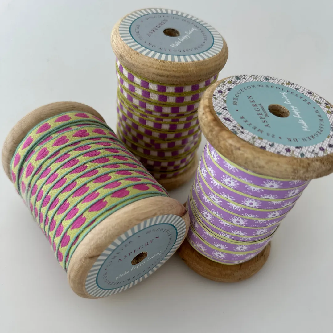 Aspegren Denmark Twinkle Lilac gavebånd 1 cm 25 m polyester