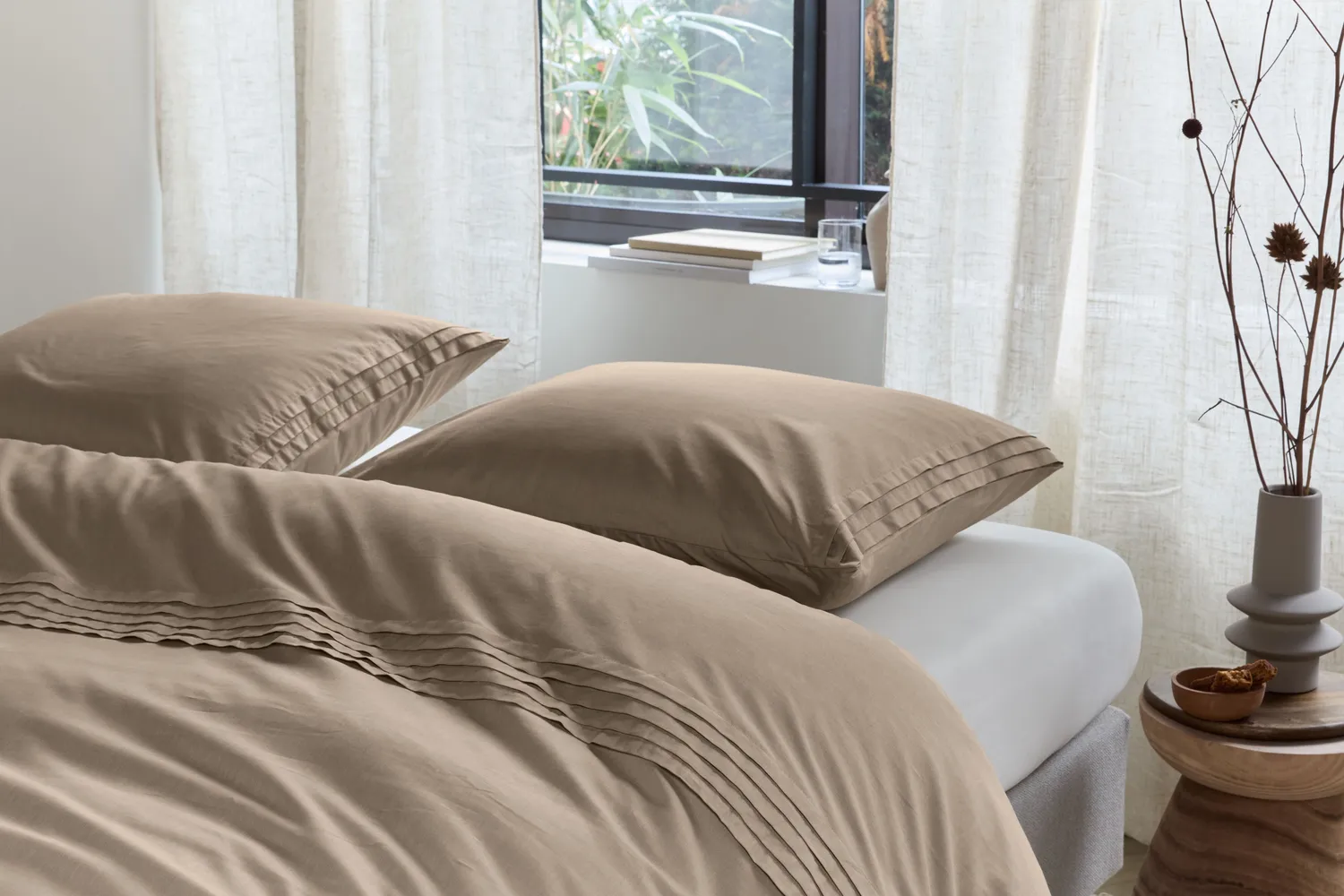 Beddinghouse Osiris dynetrekk taupe 140x200 cm