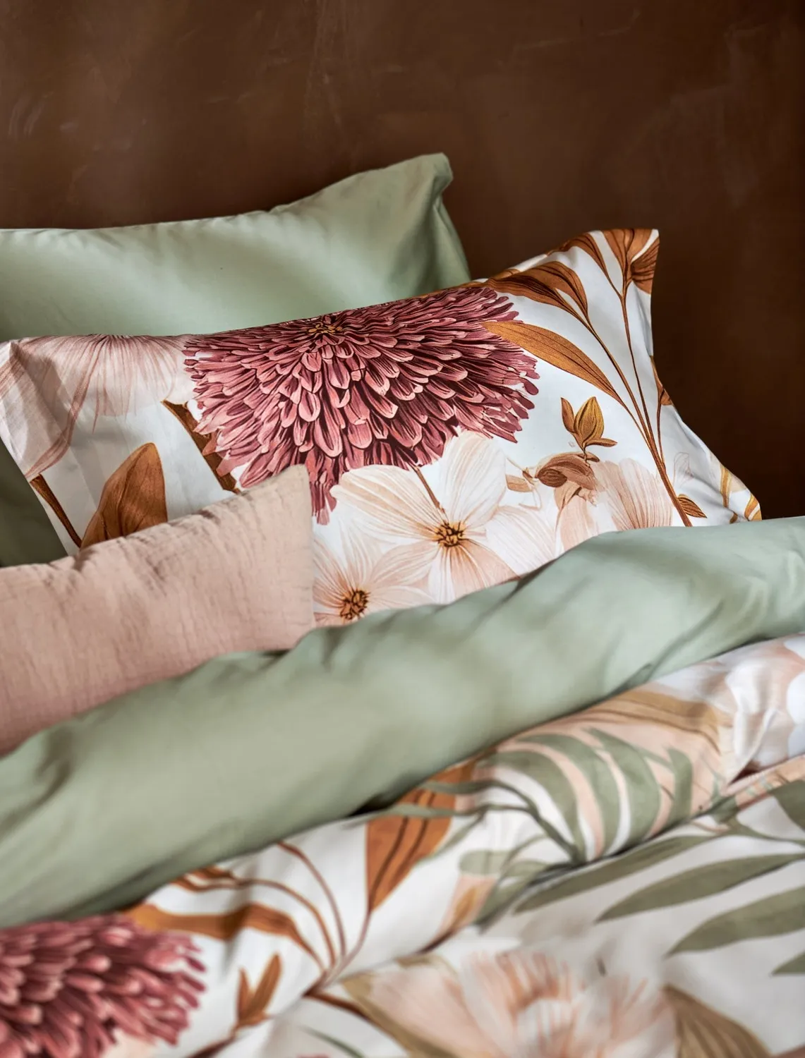 Vandyck Satin Luxe dynetrekksett smoke green bomull