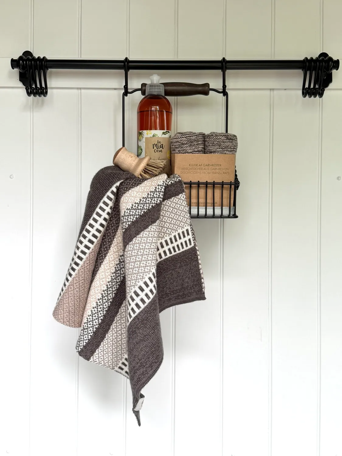 Solwang Design Restgarn strikkede kluter granit